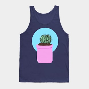 Cute Spiky Cactus in a Pink Pot Tank Top